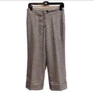 Houndstooth WOOL CROP PANTS